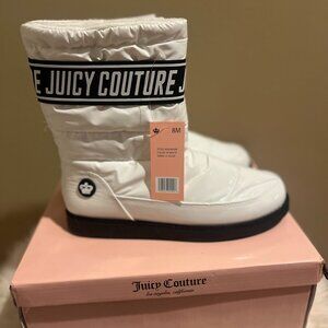 NWT Juicy Couture Kissie snow boot white and black size 8